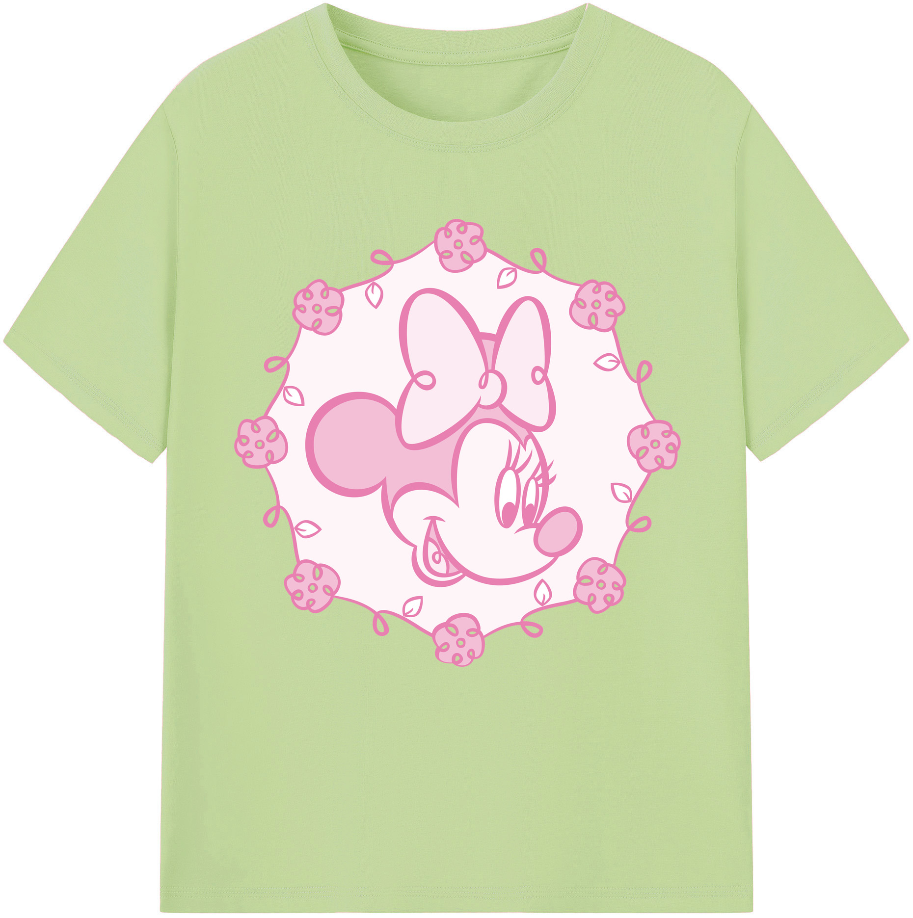 （画像用） ミッキーマウス Mickey Mouse 綿100％半袖Tシャツ（フロントプリント）